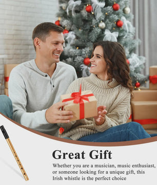 Miwayer Ierse Tin Whistle - 6 Gaten Fluit in C/D Toets - Folk Muziekinstrument voor Beginners
