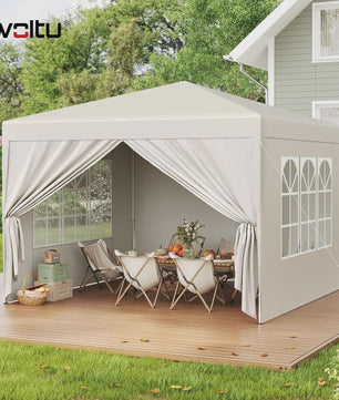 WOLTU 3x3m Partytent - Waterdichte Tuin- en Camping Paviljoen met UV-bescherming en Draagtas