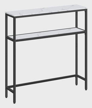 Smal Console Dressoir met 2 Etages - 80x20x100 cm - Industrieel Design