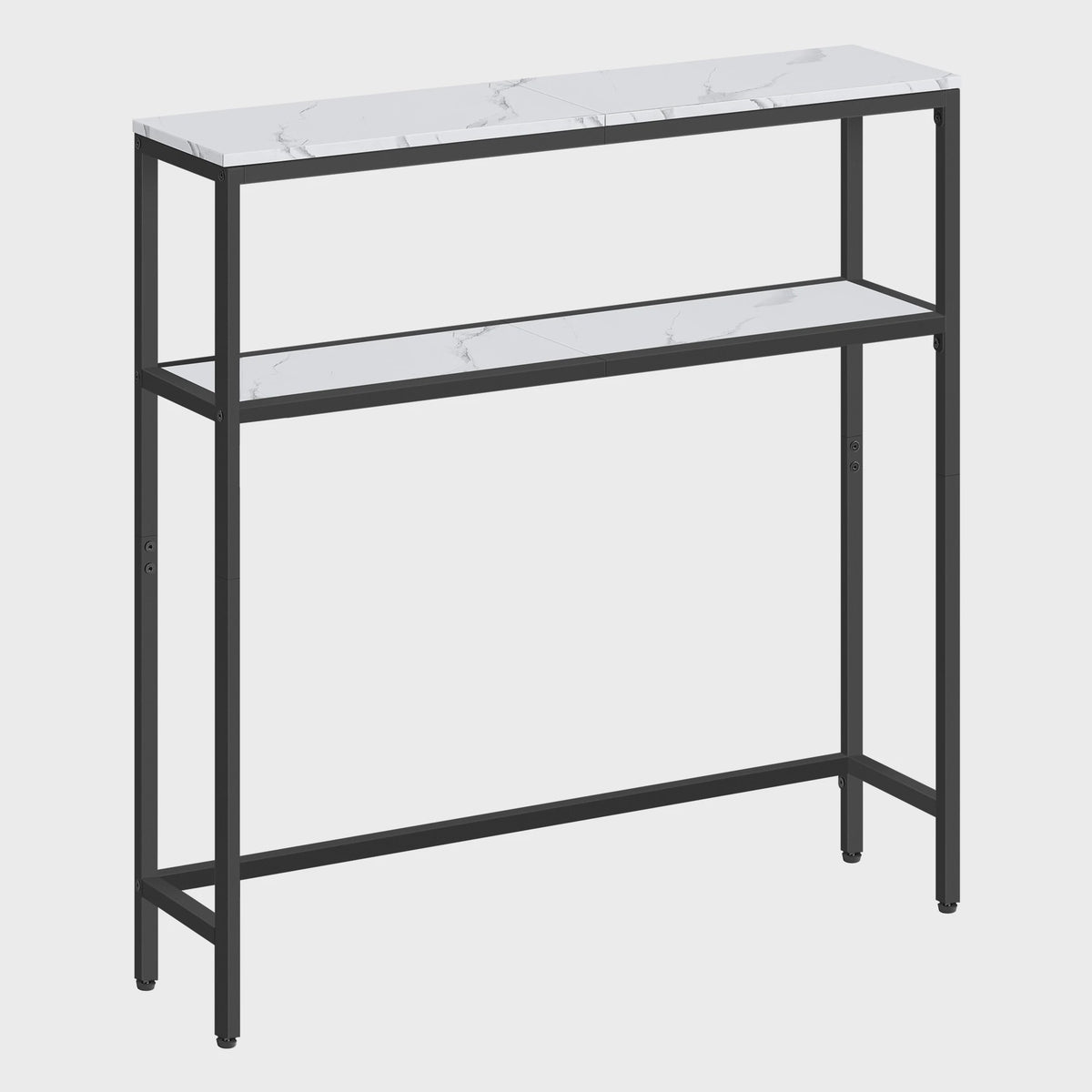 Smal Console Dressoir met 2 Etages - 80x20x100 cm - Industrieel Design