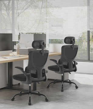 Ergonomische Bureaustoel Mesh met Hoofdsteun en Kantelfunctie - Comfortabel Werken