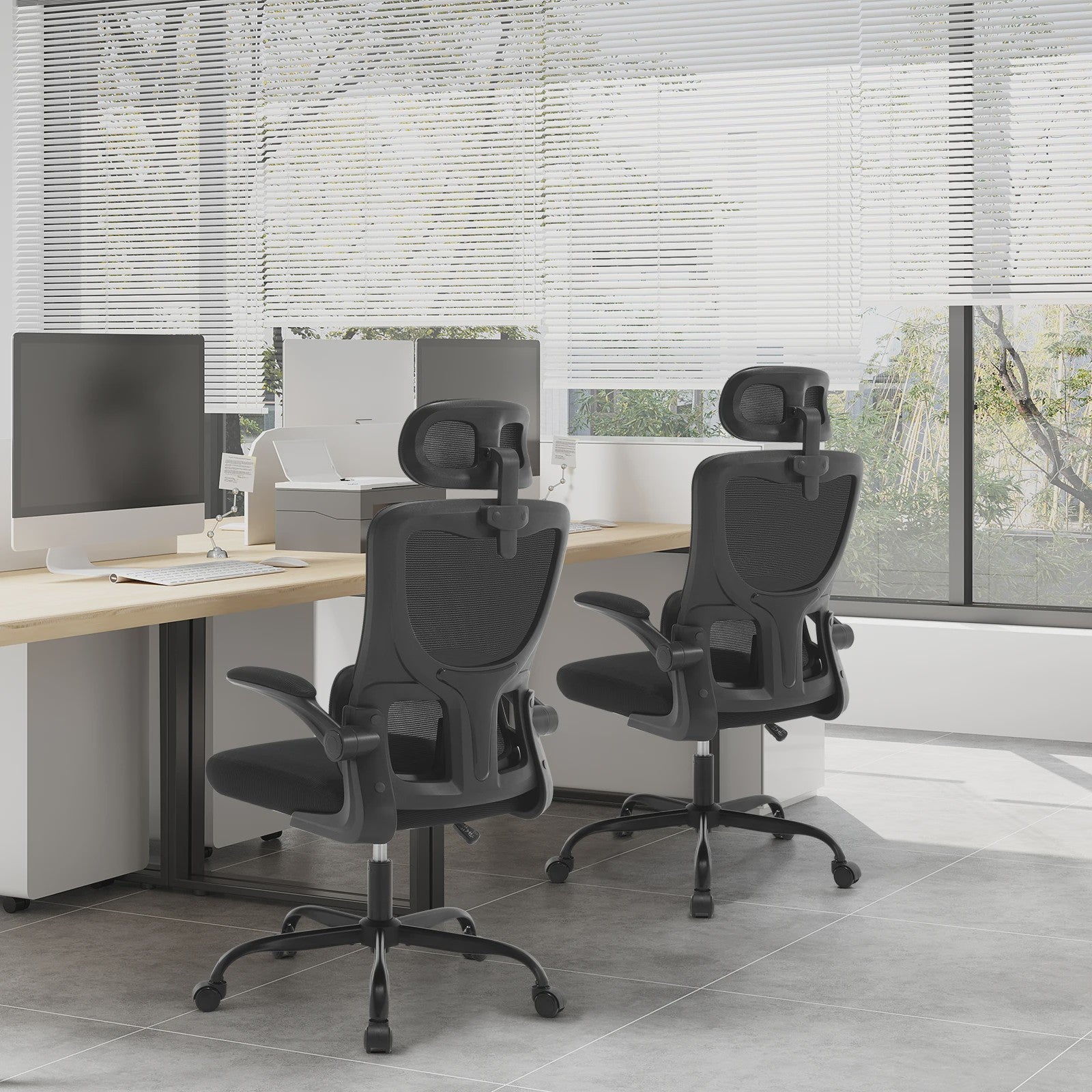 Ergonomische Bureaustoel Mesh met Hoofdsteun en Kantelfunctie - Comfortabel Werken