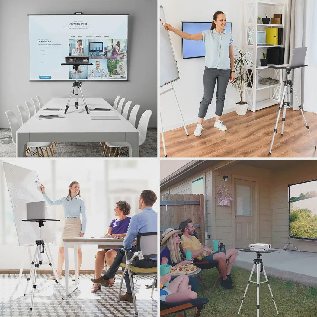Verstelbare Aluminium Projector & Laptop Tripod Stand met Draagtas - Inklapbaar
