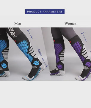 Warme Ski Sokken - Anti-slip, Ademend & Thermisch - Kniehoog