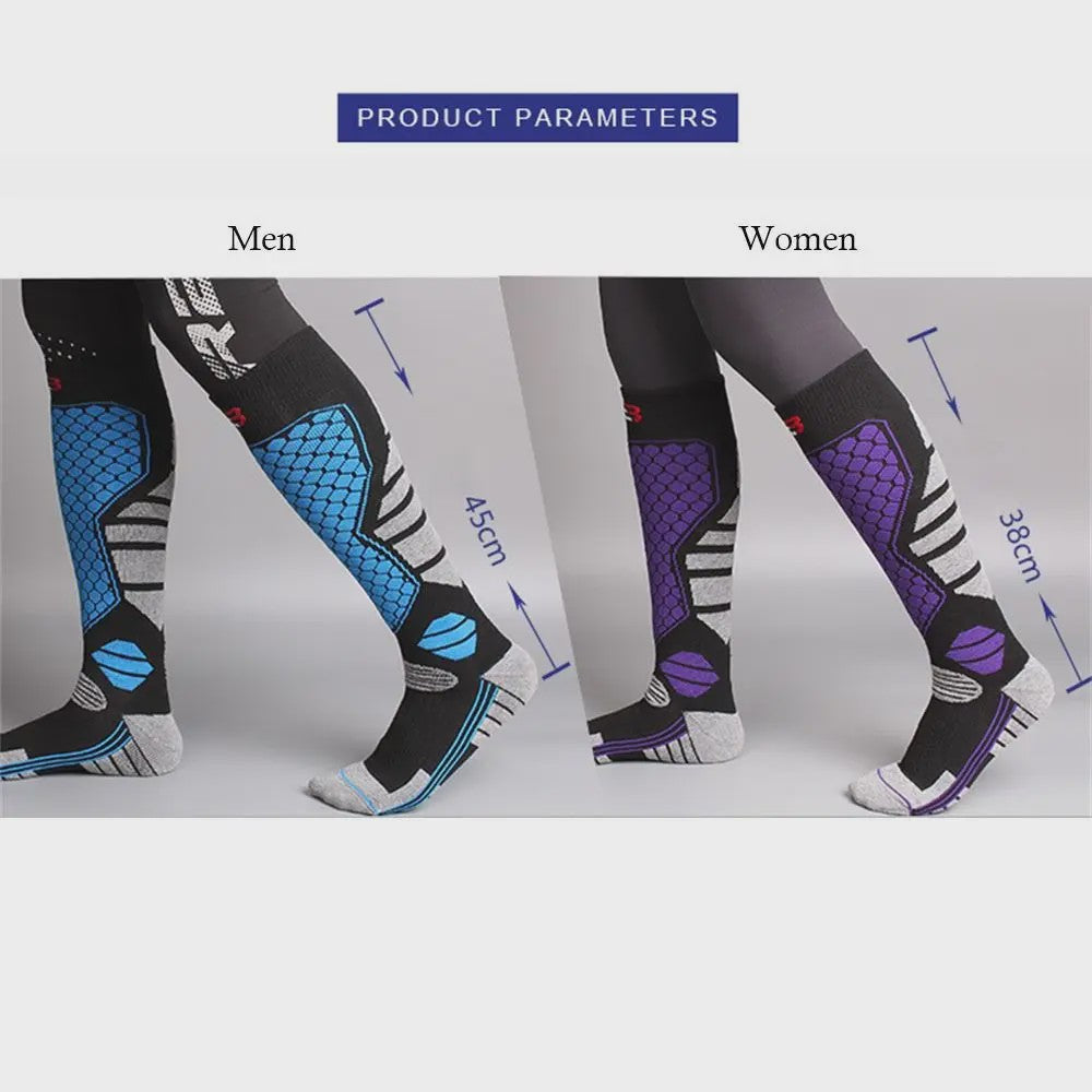 Warme Ski Sokken - Anti-slip, Ademend & Thermisch - Kniehoog