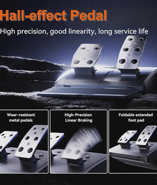 PXN V900 Gen2 Racing Wheel met Hall Pedalen - PC, Xbox, PS4, PS3, Switch