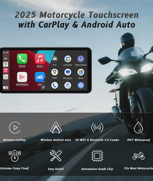 6-Inch Motorfiets Smart Display met Draadloze CarPlay & Android Auto
