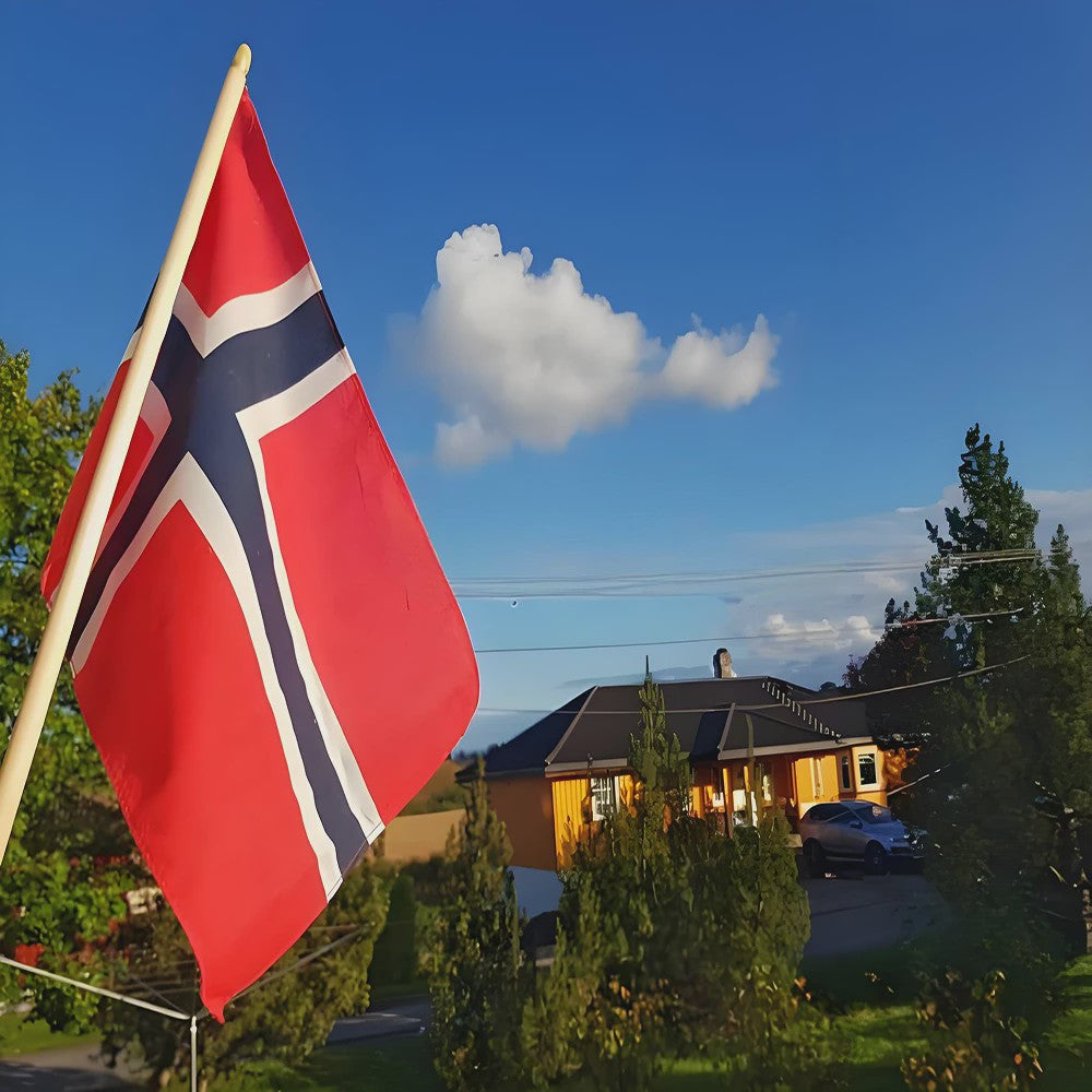 Noorse Vlag 90x150 cm Polyester - Nationaal Symbool voor Patriottische Trots