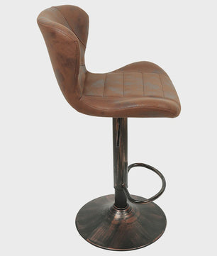 Set van 2 Retro Barstoelen met Kunstleer, Draaibaar en Verstelbaar in Hoogte