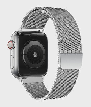 Milanese Band voor Apple Watch Ultra 2/3 49mm & Series 1-11 (38-45mm) - Roestvrij Staal, Magnetische Sluiting