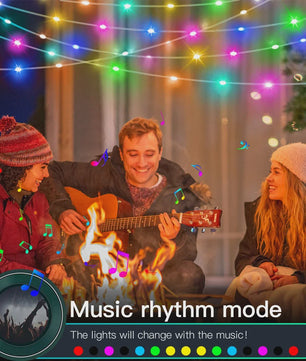 20M RGBIC LED Snoer Verlichting met Bluetooth & Muziekfunctie - Droomkleuren, App Bediening