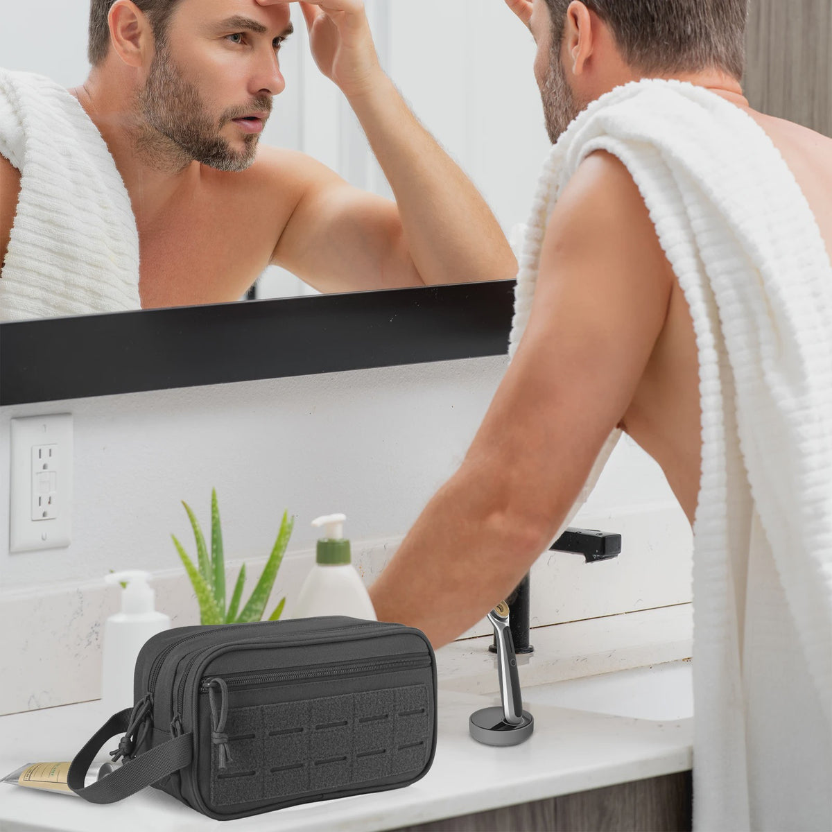 Tactische Toilet Tassen Organizer Heren - Waterafstotend & MOLLE Compatibel