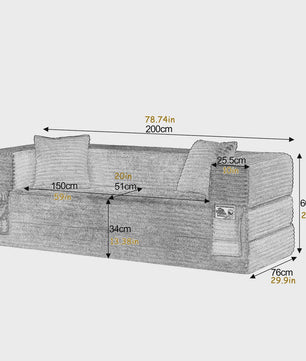 Veelzijdige Opvouwbare Sofa Bed - Multifunctioneel Woonkamer Meubel