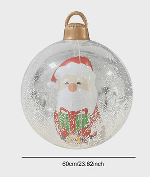 24 Inch Opblaasbare Kerstbal met LED Verlichting - XL Tuindecoratie