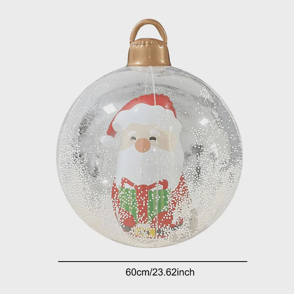 24 Inch Opblaasbare Kerstbal met LED Verlichting - XL Tuindecoratie