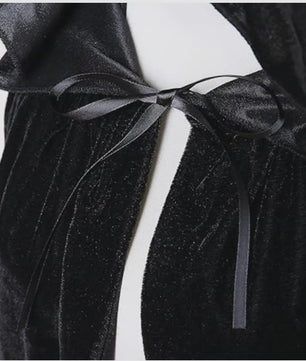 Luxe Fluwelen Cape met Capuchon - Middeleeuws, Heks, Vampier, Halloween & Cosplay Kostuum