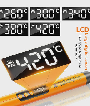 Mini Digitale USB Soldeerbout Set met Instelbare Temperatuur en Type-C