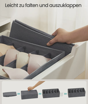 Set van 8 Opvouwbare Lade-Organizers voor Ondergoed, Sokken en Accessoires
