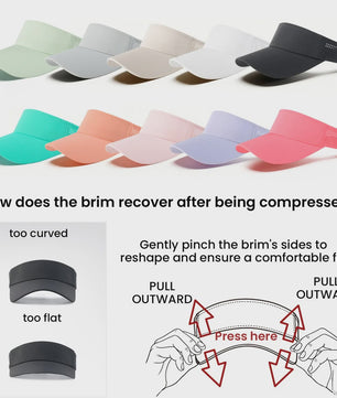 Dames Sport Visor Cap: Verstelbaar, Lichtgewicht & Ademend voor Buitenactiviteiten
