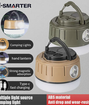 Draagbare LED Camping Lantaarn met Haak & Magneet - Noodverlichting & Powerbank