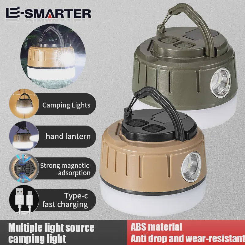 Draagbare LED Camping Lantaarn met Haak & Magneet - Noodverlichting & Powerbank