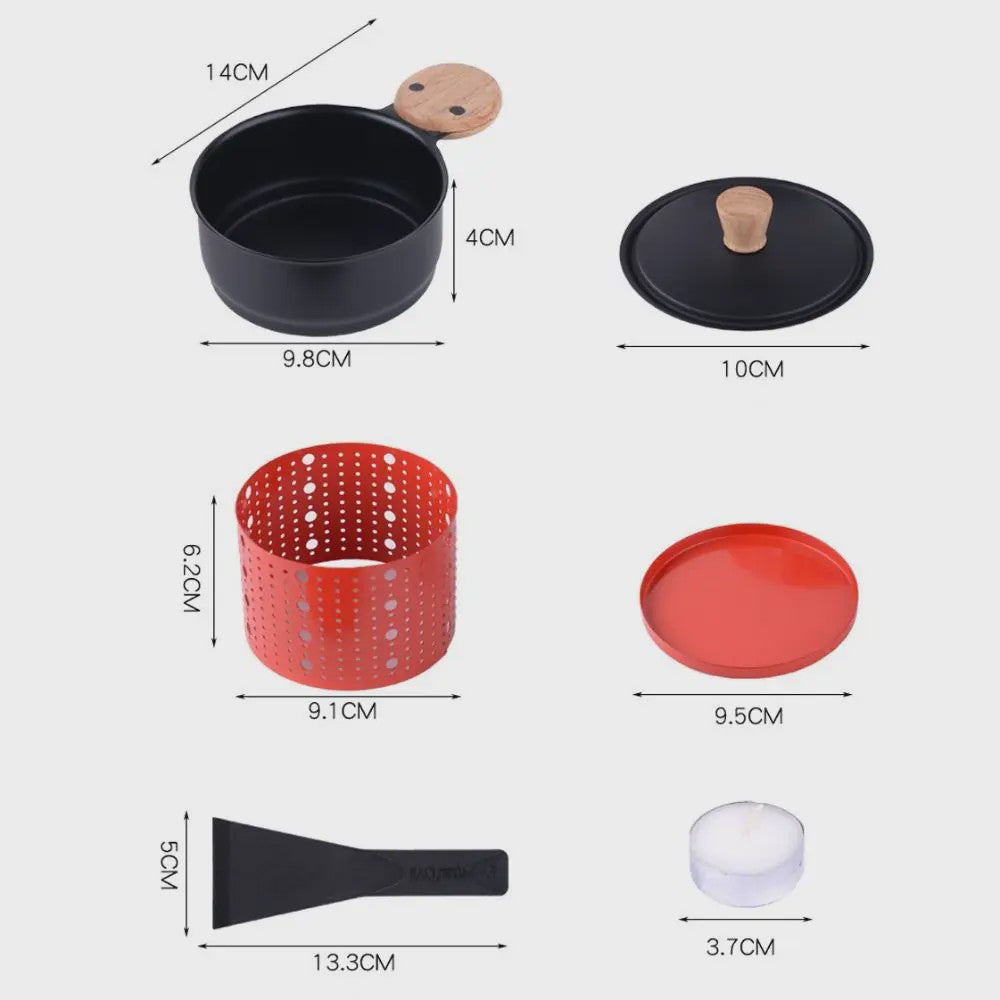 Compacte Kaasfondue & Raclette Set - Smeltkaas, Chocolade & Meer