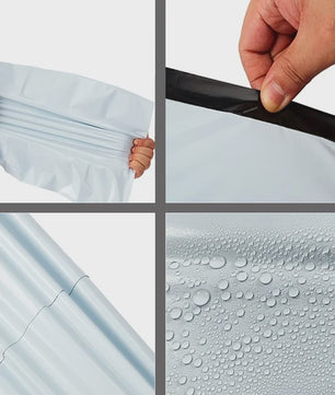 50x Witte Verzendzakken - Sterk Polyethyleen, Zelfklevend, Waterdicht - Ideaal voor Post en Koeriers