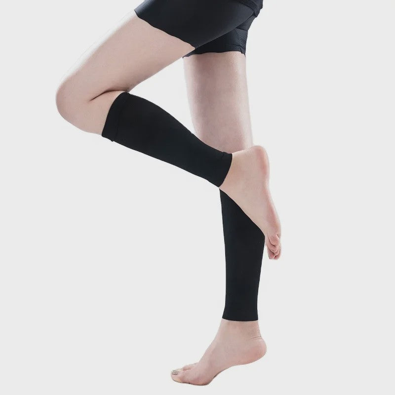 Plus Size Compressie Kuitmouwen (S-5XL) - 30-40mmHg - Tegen Spataderen & voor Sport