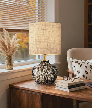 Luxe Tafellamp met Luipaardprint - Sfeervolle Nachtlamp voor Slaapkamer & Bureau