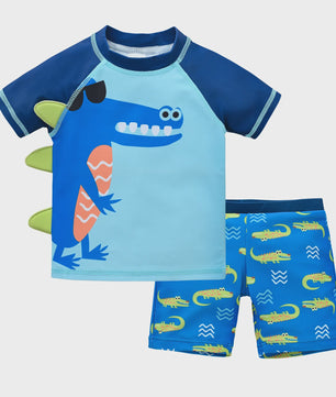 Zomer Zwempak Set Jongens met Haaienprint - T-shirt en Boardshort