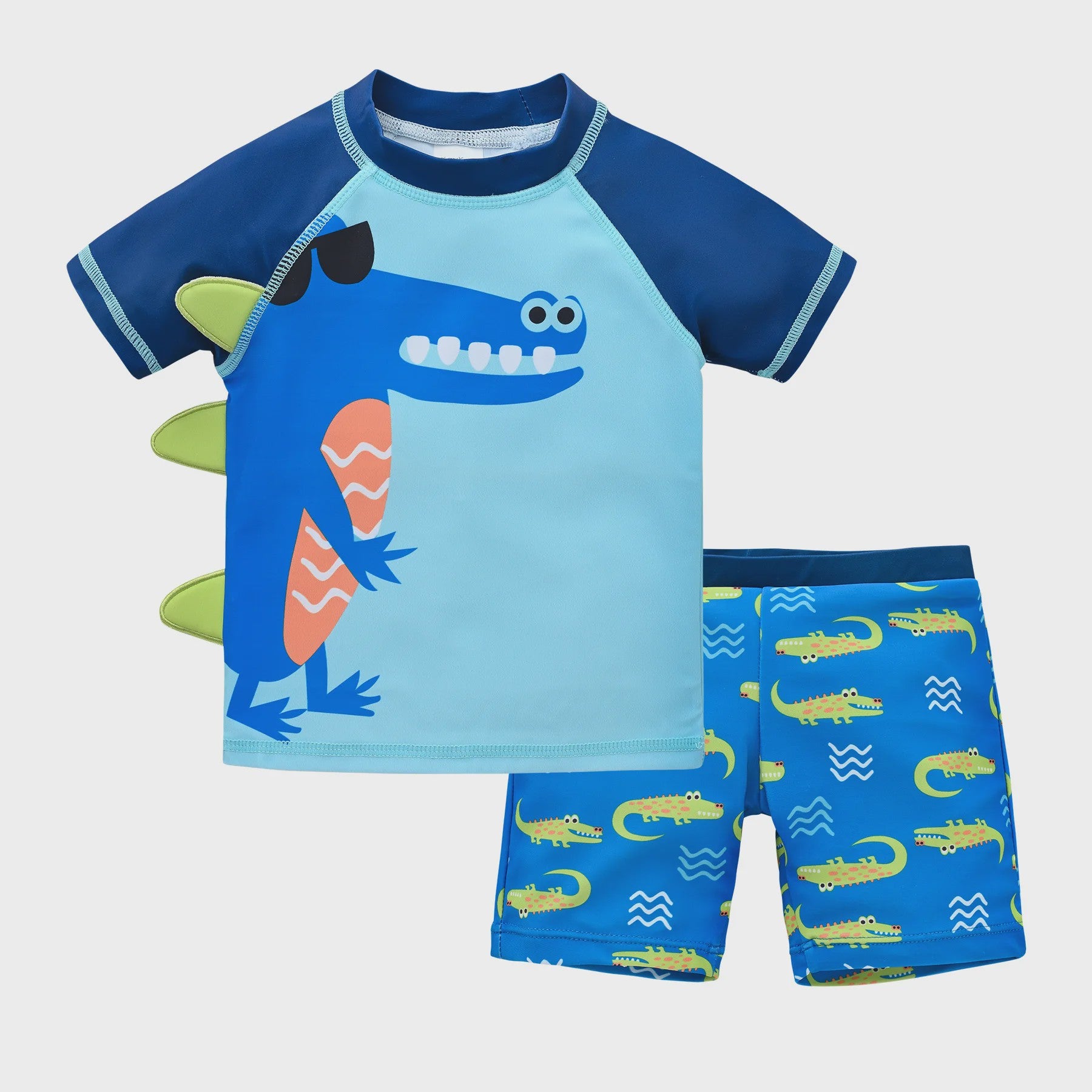 Zomer Zwempak Set Jongens met Haaienprint - T-shirt en Boardshort