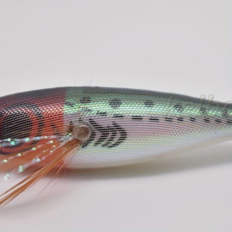 5x Visloodjes Set - Glow-in-the-Dark Kunstaas met 3D Ogen - Realistisch Garnalen, Inktvis, Octopus - Hard Bait Jig Lures met Haken