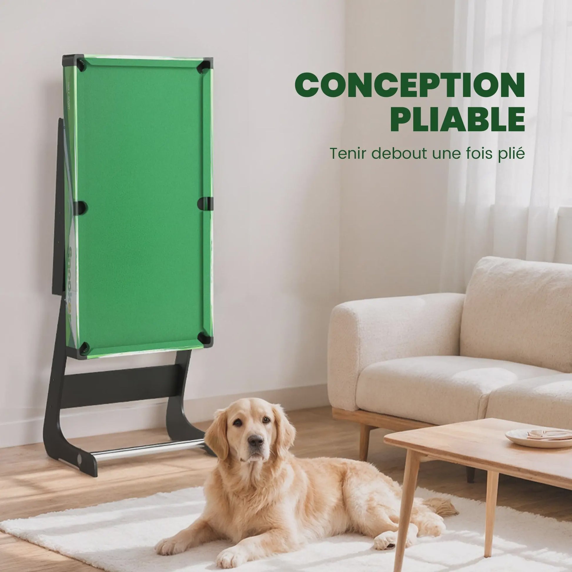 Opvouwbare Pooltafel 104cm Groen - Compleet met Accessoires
