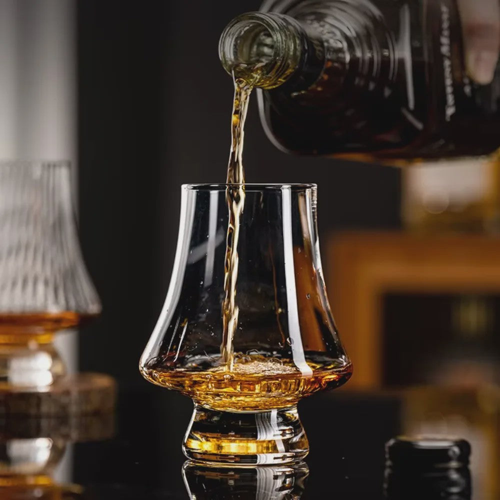 Set van 4 Kristallen Whiskey Proefglazen - 270ml Loodvrij Glaswerk