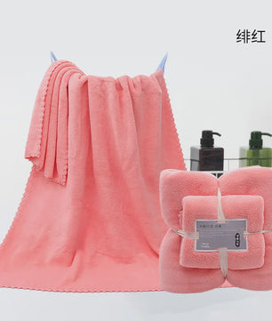 Luxe 2-delige Badhanddoeken Set - Super Zacht, Zeer Absorberend & Sneldrogend Koraalfluweel voor Volwassenen, Hotel & Spa