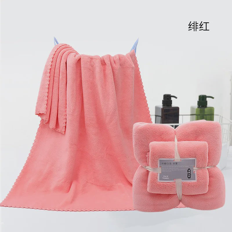Luxe 2-delige Badhanddoeken Set - Super Zacht, Zeer Absorberend & Sneldrogend Koraalfluweel voor Volwassenen, Hotel & Spa