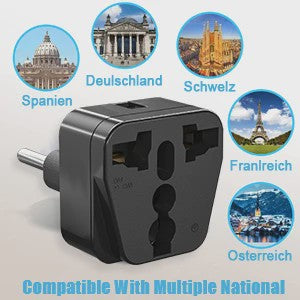 3-delige Universele Reisadapter: EU Plug Converter voor US, UK, AU Apparaten