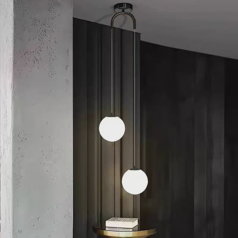 Moderne Hanglamp Glas Bol LED - Sfeervolle Verlichting voor Slaapkamer, Eetkamer & Keuken