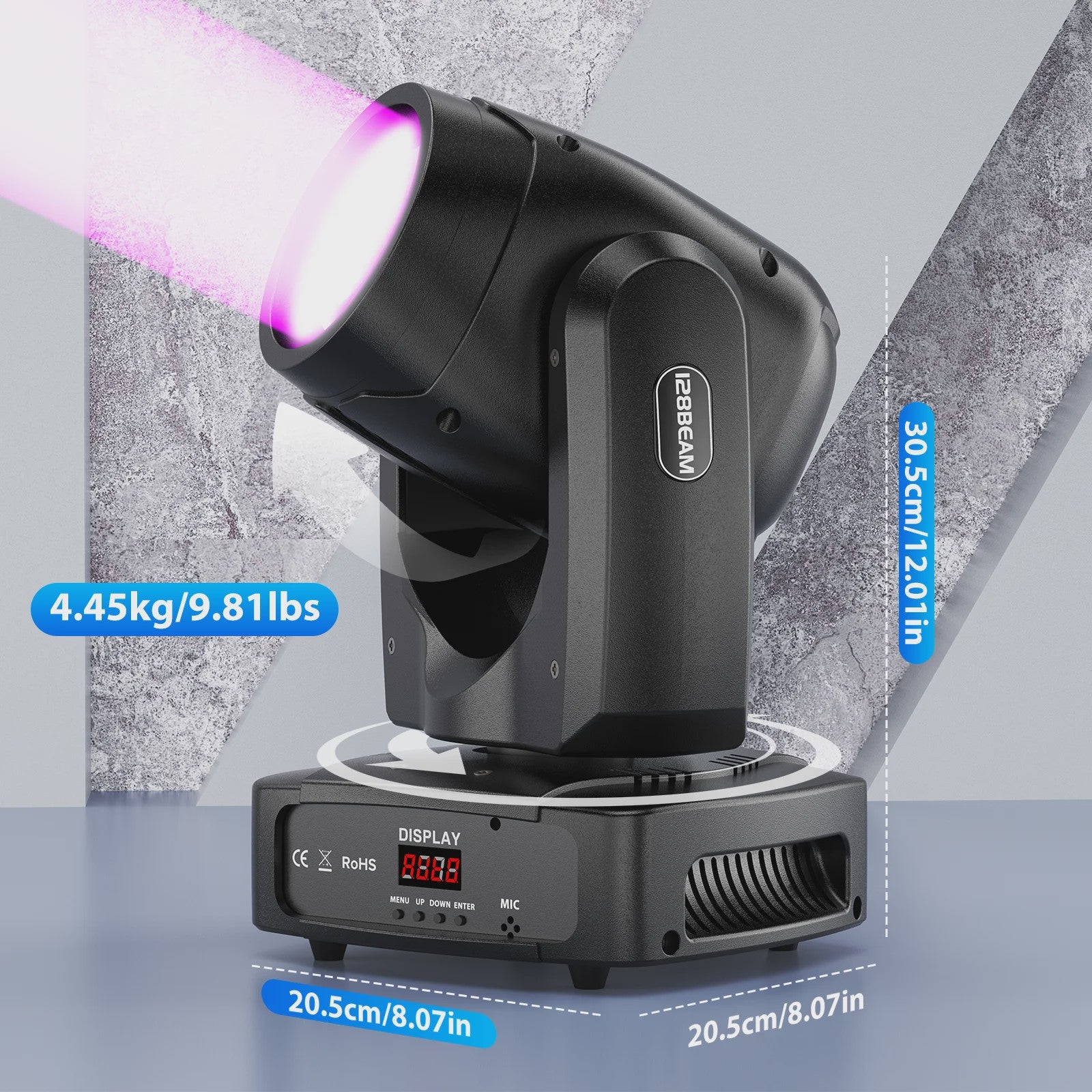 150W LED Moving Head Beam Lichteffect met DMX512 en Prisma's voor DJ, Disco & Feesten