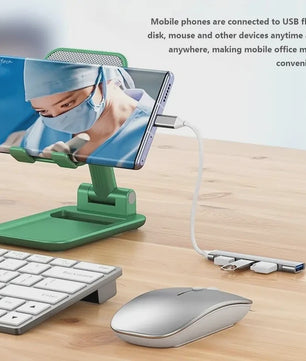 USB-C Hub 4-Poorts Multi-Splitter met OTG Functie voor Laptops en Smartphones