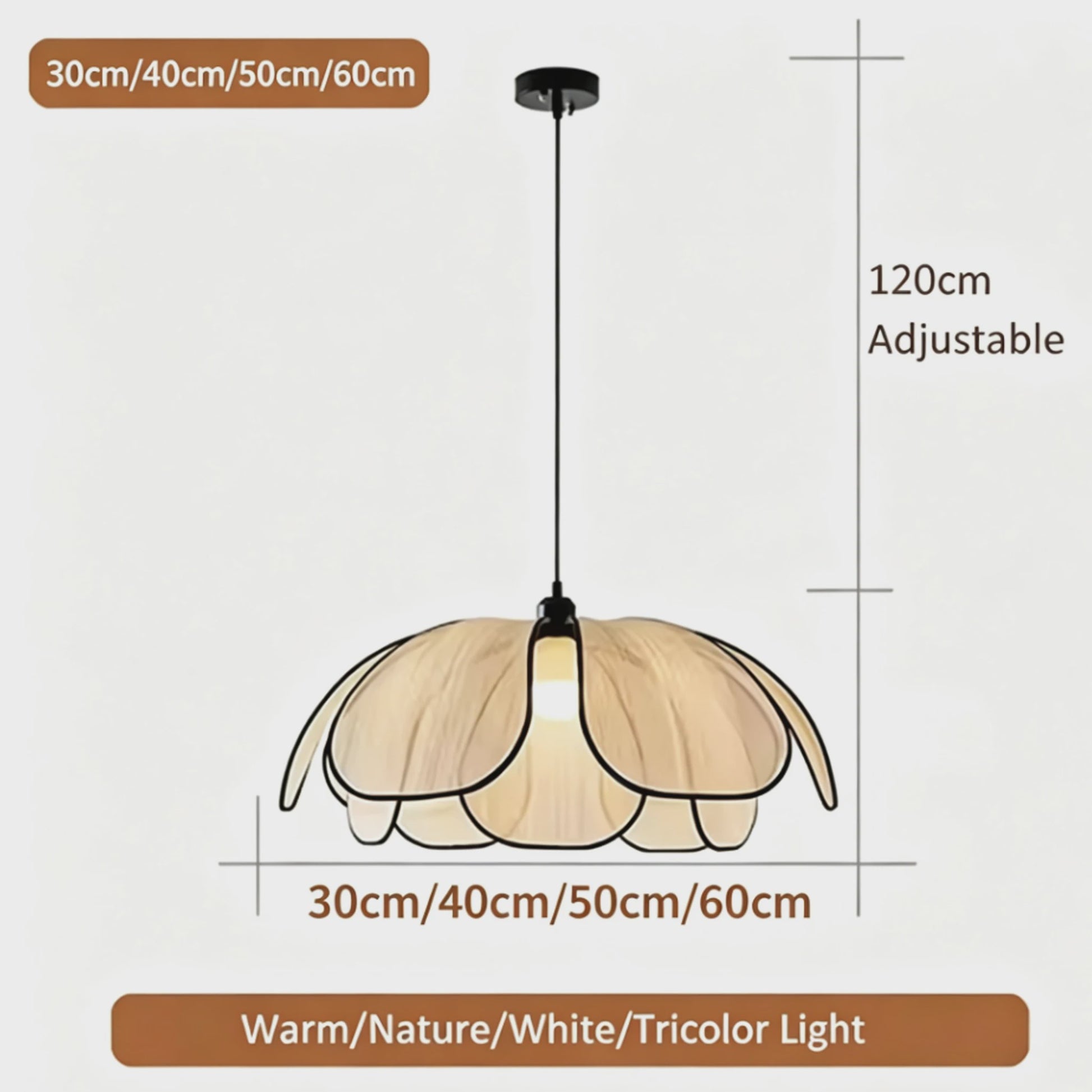 Moderne Petal Hanglamp - In Hoogte Verstelbaar - Sfeervolle Verlichting voor Woonkamer, Eetkamer & Keuken
