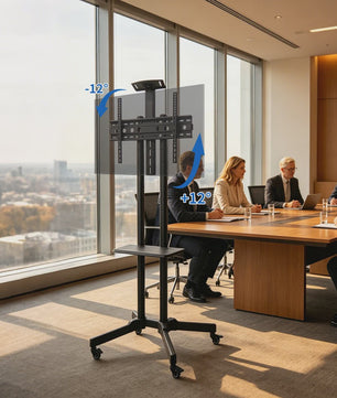 Verrijdbare TV standaard met zwenkwielen voor 26-65 inch schermen tot 100kg