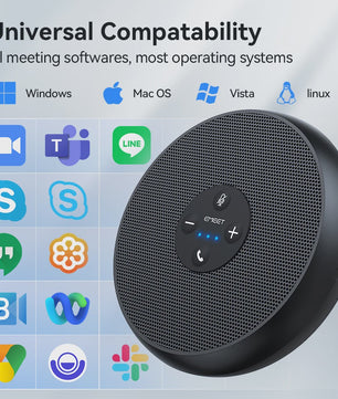 EMEET USB Conferentie Speakerphone met 360° Microfoon voor Online Vergaderingen