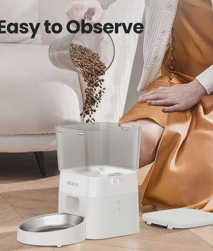 ROJECO Automatische Hond & Kat Voerbak met WIFI Bediening - 2L Capaciteit