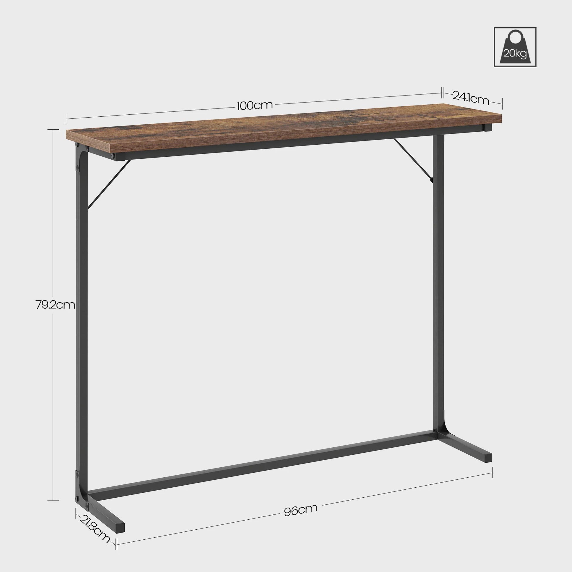 Smalle Industriële Console Tafel - Entree, Woonkamer & Banktafel