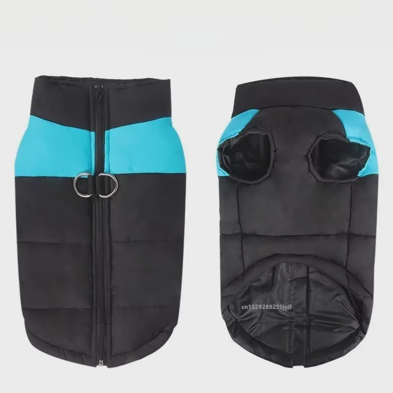 Waterdichte en Warme Hondenkleding Winterjas Vest Gevoerd met Rits voor Kleine tot Grote Honden