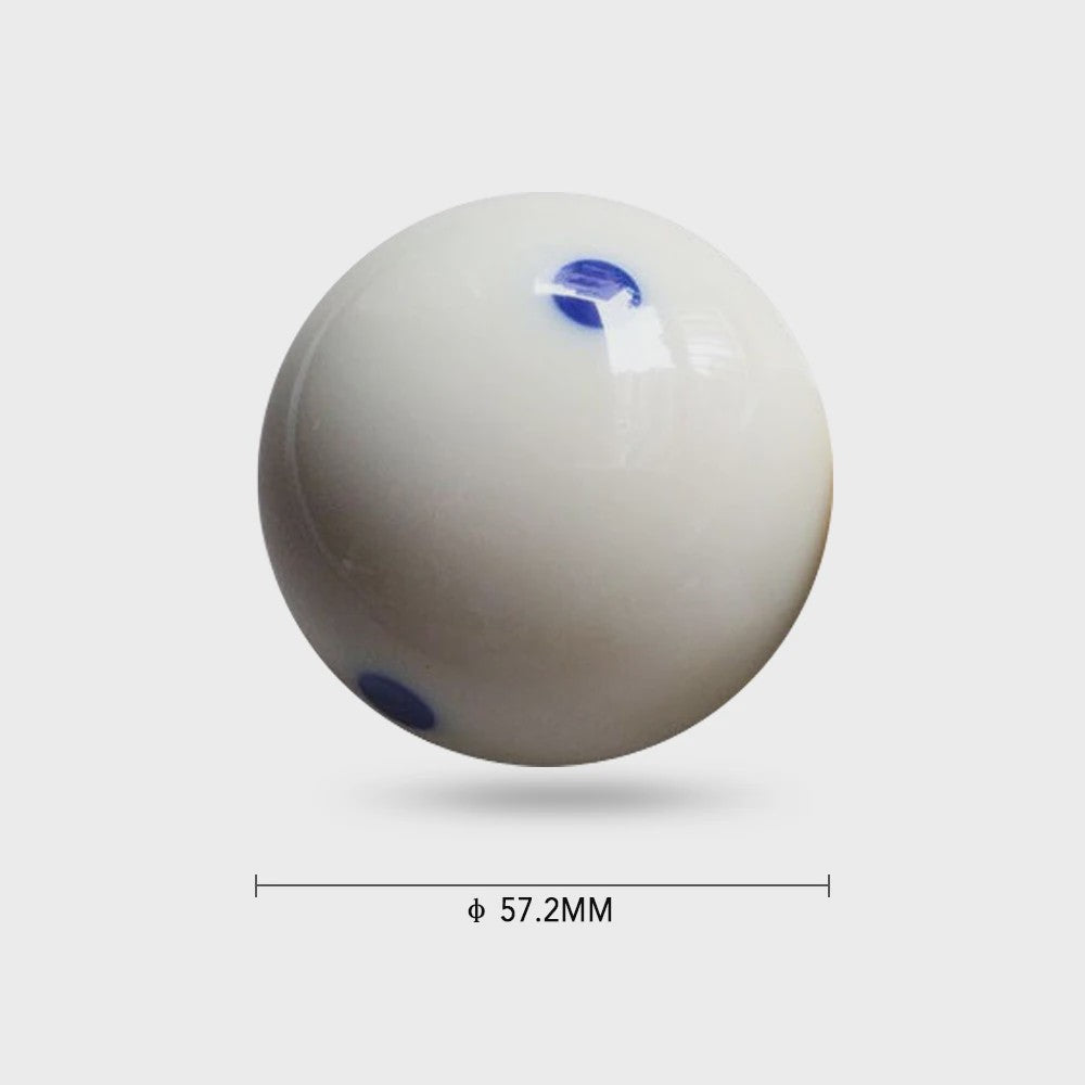 Billiard Trainingsbal met 6 Blauwe Stippen - 57.2mm Standaard Pool Keu Biljartbal