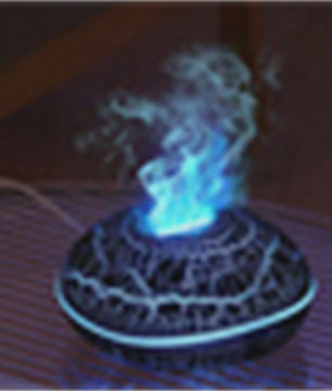 Vlam Luchtbevochtiger met Aroma Diffuser en Kleurrijk Nachtlampje