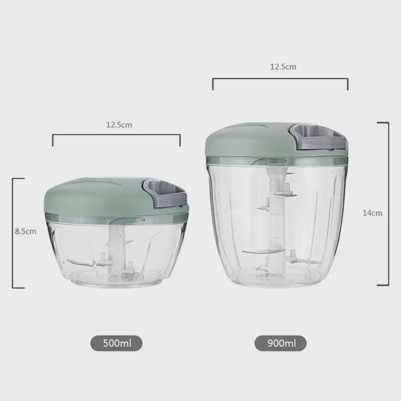 Handmatige Keuken Snijmachine - Knoflook, Ui, Vlees & Groenten Hakker (500/900ML)