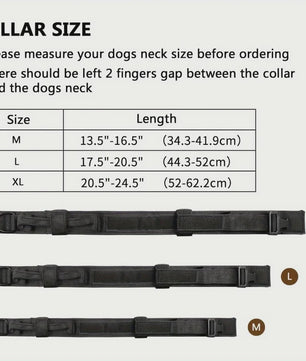 Tactisch Hondenhalsband - Verstelbaar Militair Nylon met Controle Handvat & Metalen Gesp